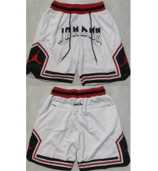 Men Michael Jordan White Red Black Shorts