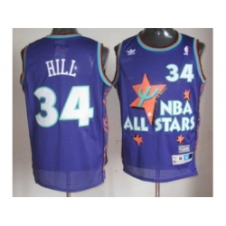 NBA 95 All Star #34 Hill Purple Jerseys