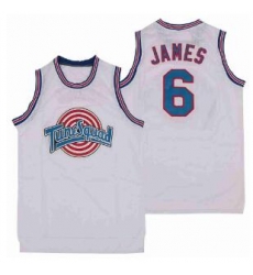 Tune Squad Space Movie jersey 6 White Lebron James