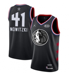 Mavericks 41 Dirk Nowitzki Black Youth Basketball Jordan Swingman 2019 AllStar Game Jersey