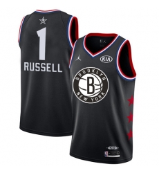 Nets #1 D 27Angelo Russell Black Basketball Jordan Swingman 2019 All Star Game Jersey