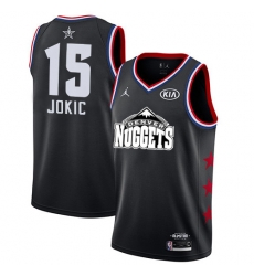 Nuggets #15 Nikola Jokic Black Basketball Jordan Swingman 2019 All Star Game Jersey