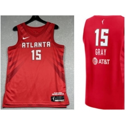 WNBA Atlanta 15 Gary Red Jersey