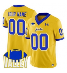 Men South Dakota State Jackrabbits Active Player Custom Gold 2025 F U S E Vapor Limited Stitched Football Jersey Men South Dakota State Jackrabbits Active Player Custom Gold 2025 F U S E Vapor Limited Stitched Football Jersey