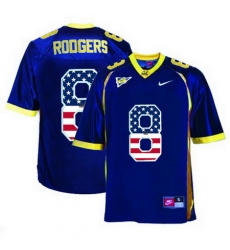 California Golden Bears 8 Aaron Rodgers Navy USA Flag College Football Jersey