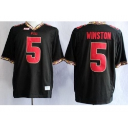 Florida State Seminoles FSU 5 Jameis Winston Black NCAA Jerseys