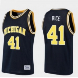 Men Glen Rice #41 Michigan Wolverines NCAA Jersey