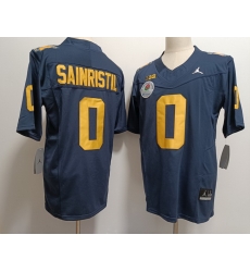 Men Michigan Wolverines Mike Sainristil #0 Navy Blue F U S E Stitched Jersey