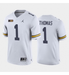 Michigan Wolverines Ambry Thomas White Away Men'S Jersey