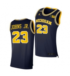 Michigan Wolverines Brandon Johns Jr. 2021 Big Ten Regular Season Champions Blm Navy Jersey