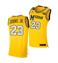 Michigan Wolverines Brandon Johns Jr. Yellow Blm Social Justice Men Jersey