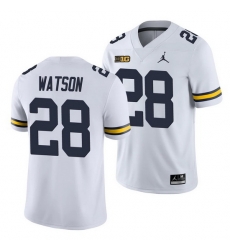 Michigan Wolverines Brandon Watson White College Football Men'S Jersey