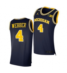 Michigan Wolverines Chris Webber Navy Blm Social Justice Jersey