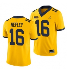 Michigan Wolverines Ren Hefley Yellow Game Men'S Jersey