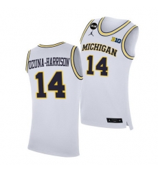 Michigan Wolverines Rico Ozuna Harrison 2021 Big Ten Regular Season Champions Blm White Jersey