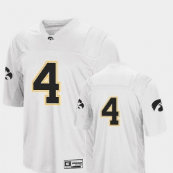 Men Iowa Hawkeyes 4 White College Football Colosseum Jersey