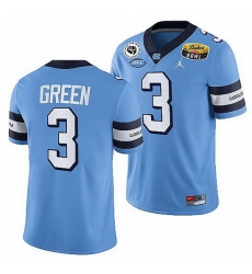 North Carolina Tar Heels Antoine Green Blue 2021 Duke'S Mayo Bowl Cfp Jersey