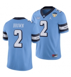 North Carolina Tar Heels Dyami Brown Carolina Blue 2021 Orange Bowl Game Jersey