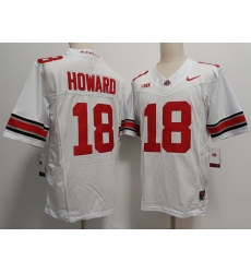 Ohio State Buckeyes  #18 Will Howard White  F U S E Jersey