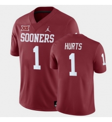 Oklahoma Sooners Jalen Hurts Crimson Home Men'S Jersey