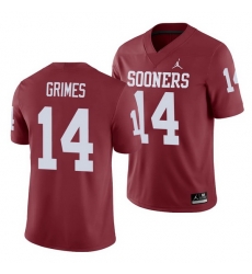 Oklahoma Sooners Reggie Grimes Crimson Game Men'S Jersey