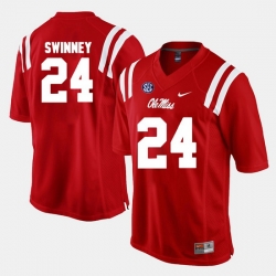 Eric Swinney Red Ole Miss Rebels Alumni Football Game Jersey