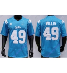 Men Ole Miss Rebels #49 Patrick Willis Powder Blue College Football Jersey Men Ole Miss Rebels #49 Patrick Willis Powder Blue College Football Jersey