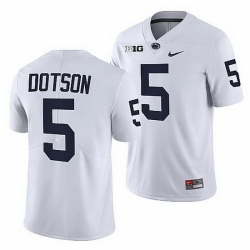 penn state nittany lions jahan dotson white college football men jersey