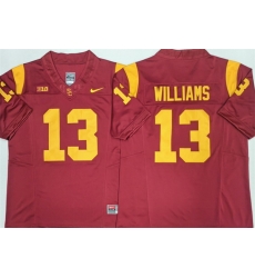 Men USC Trojans 13 Caleb Williams F U S E Red Stitched Jersey Men USC Trojans 13 Caleb Williams F U S E Red Stitched Jersey