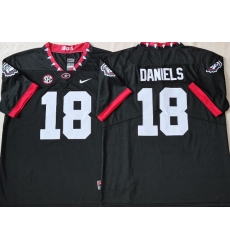 2020 Men #18 JT Daniels Georgia Bulldogs Mascot 100th Anniversary College Football Jerseys Sale-BlacK