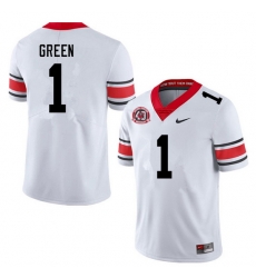 Men #1 Nyland Green Georgia Bulldogs Nationals Champions 40th Anniversary College Football Jerseys S