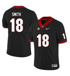 Men #18 C.J. Smith Georgia Bulldogs College Football Jerseys Sale-Black Anniversary