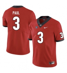 Men #3 Andrew Paul Georgia Bulldogs College Football Jerseys Sale-Red