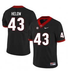 Men #43 Matthew Helow Georgia Bulldogs College Football Jerseys Sale-Black Anniversary