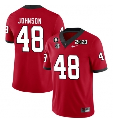 Men #48 Cooper Johnson Georgia Bulldogs 2022-23 CTP National Championship Football Jerseys