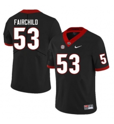 Men #53 Dylan Fairchild Georgia Bulldogs College Football Jerseys Sale-Black