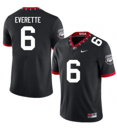 Men #6 Daylen Everette Georgia Bulldogs College Football Jerseys Sale-100th Anniversary