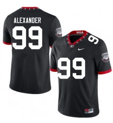 Men #99 Bear Alexander Georgia Bulldogs College Football Jerseys Sale-100th Anniversary