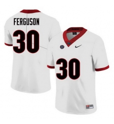 Men Georgia Bulldogs #30 Ed Ferguson College Football Jerseys Sale-White