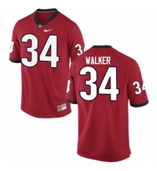 Men Georgia Bulldogs #34 Herschel Walker College Football Jerseys-Red