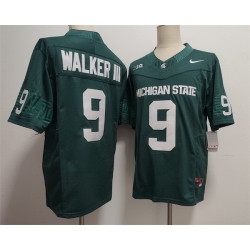 Men Michigan State Spartans Green 9 WALKER III Green F U S E  Stitched Jersey