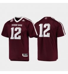 Men Texas A&M Aggies 12 Maroon Premier Football Jersey