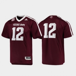 Men Texas A&M Aggies 12 Maroon Premier Football Jersey