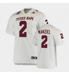 Men Texas A&M Aggies Johnny Manziel 2021 Orange Bowl College Football White Jersey