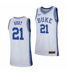 Duke Blue Devils Matthew Hurt White Replica Men'S Jersey