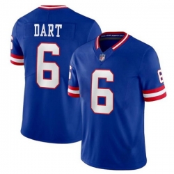 New York Giants 6 Jaxson Dart Blue 2025 Draft F U S E  Classic Vapor Untouchable Limited Stitched Jersey New York Giants 6 Jaxson Dart Blue 2025 Draft F U S E  Classic Vapor Untouchable Limited Stitched Jersey