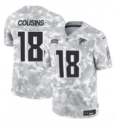 Men Atlanta Falcons 18 Kirk Cousins 2024 F U S E Arctic Camo Salute To Service Limited Stitched Football Jersey