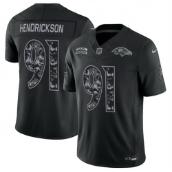 Men Baltimore Ravens  91 Trey Hendrickson Black F U S E  2026 Salute to Service Limited Stitched Football Jersey