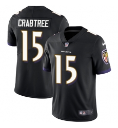 Nike Ravens #15 Michael Crabtree Black Alternate Youth Stitched NFL Vapor Untouchable Limited Jersey