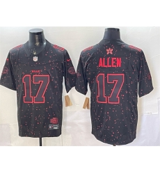 Men Buffalo Bills 17 Josh Allen Black 2025 F U S E   Stranger Things Edition Vapor Limited Stitched Football Jersey